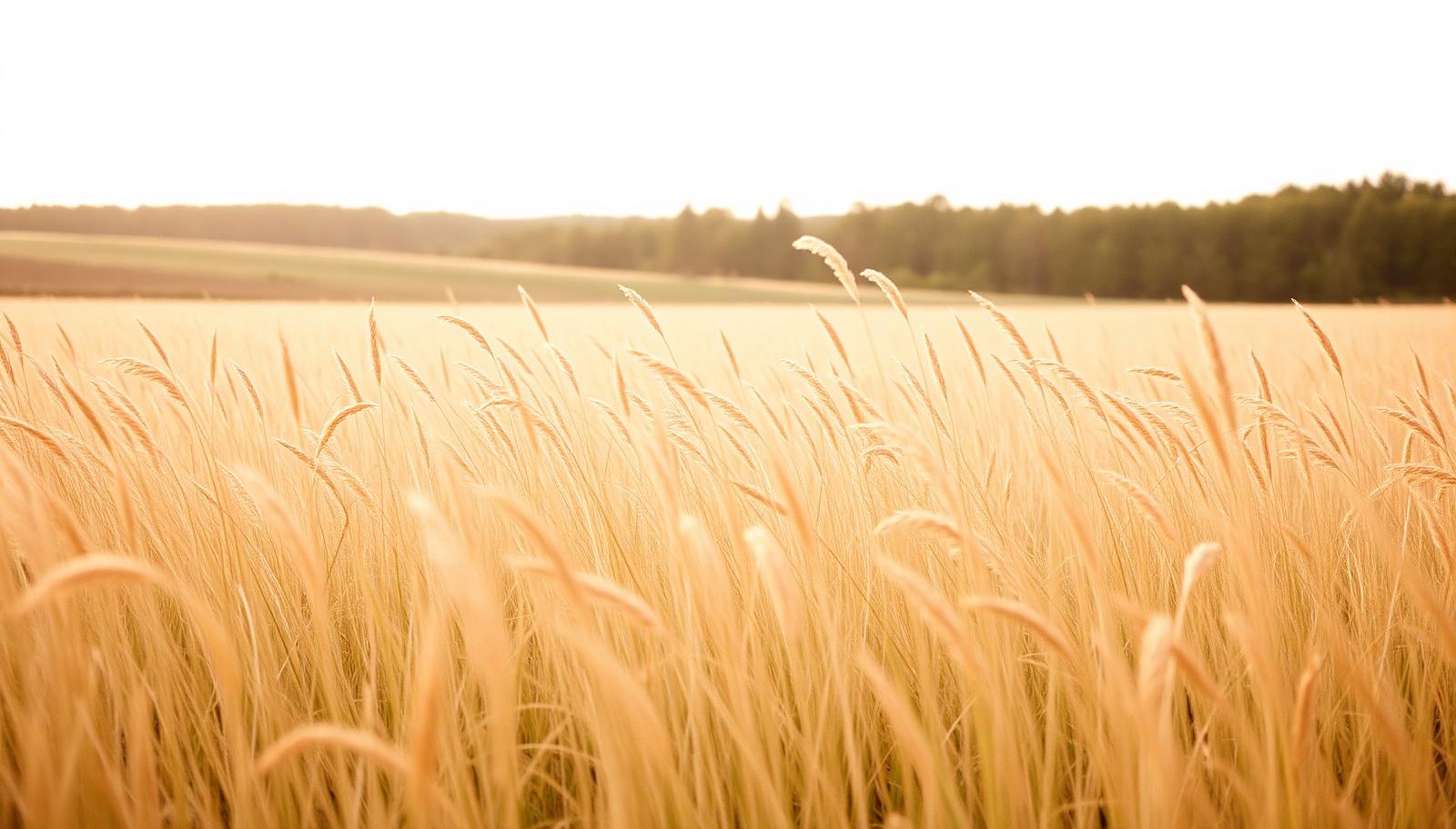 A wide meadow in the long light of early evening